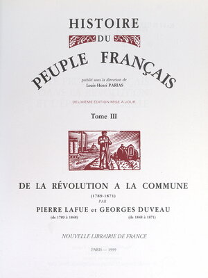 cover image of Histoire du peuple français (3). De la Révolution à la Commune, 1789-1871